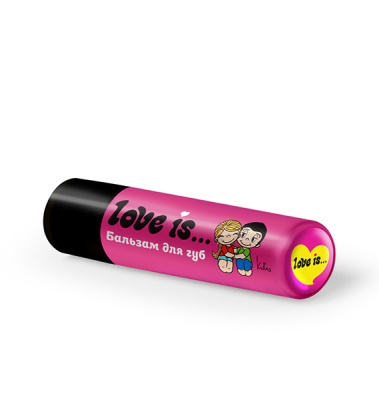 GALANT COSMETIC бальзам д/губ love is…клубника-банан/жевательная резинка 4,2г